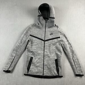 Nike Hoodie Mens Large Tech Fleece Revival Full Zip Grey Heather Outdoor Hiking